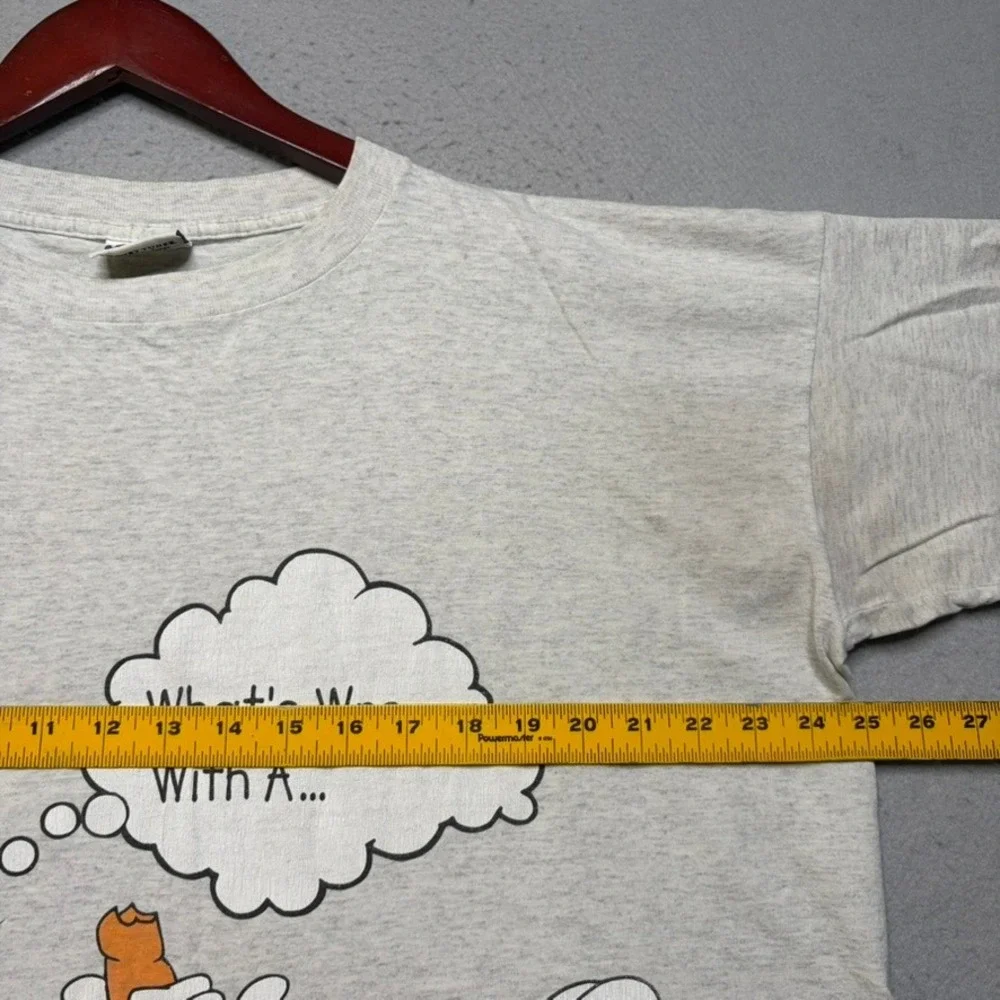 Looney Tunes T-Shirt Mens XL Gray Bugs Bunny Midnight Snack Vintage 90s Graphic